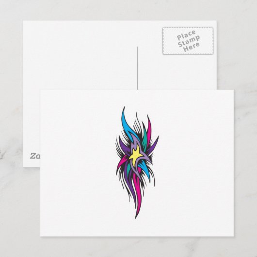 Star Tails Tattoo Design Briefkaart (Voorkant / Achterkant)