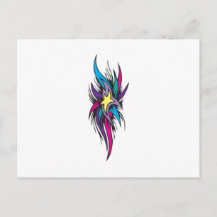 Star Tails Tattoo Design Briefkaart