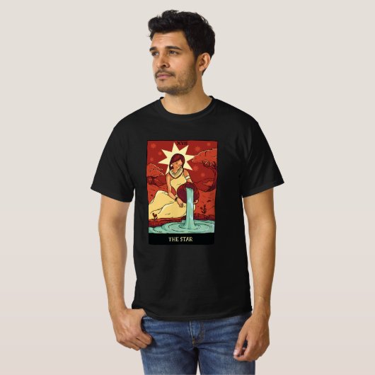 Star Tarot-kaart T-shirt (Voorkant volledig)