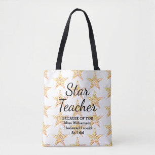STAR-TEACHER geloofde dat ik de kwaliteit op maat Tote Bag