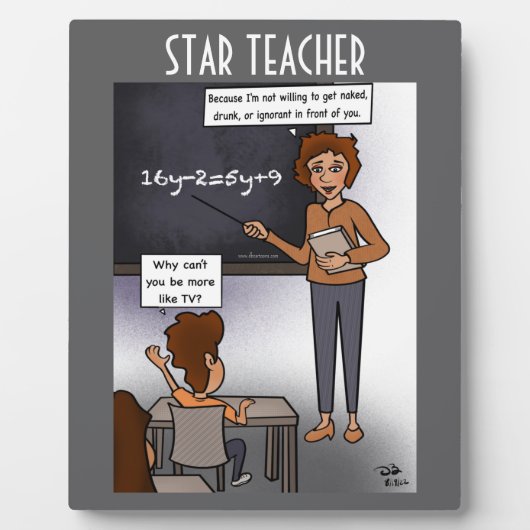 Star Teacher Plaque Fotoplaat (Voorkant)