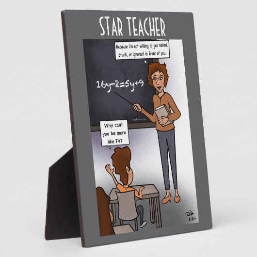 Star Teacher Plaque Fotoplaat (Zijkant)