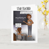 Star Teacher Wenskaart Kaart (Gele Bloem)