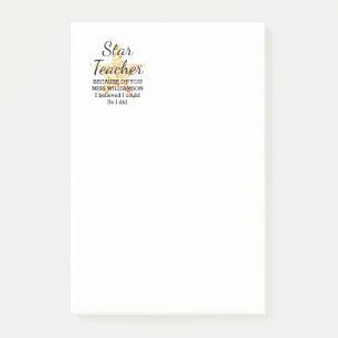 STAR-TEACHERAPPARAAT dacht ik 4x6 Post-it® Notes