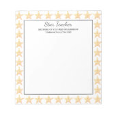 STAR-TEACHERAPPARAAT dacht ik dat ik me kon aanpas Notitieblok (Voorkant)