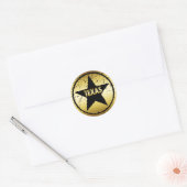 STAR TEXAS GRUNGE STYLE RONDE STICKER (Envelop)