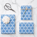 Star Tiles Geometric Hanukkah Pattern in Blue Inpakpapier Vel<br><div class="desc">Star Tiles Geometric Pattern in Blue. Modern mozaïekontwerp in twee  blauwe tinten. Het werkt ook geweldig voor Hanukkah en Joodse feestdagen.</div>