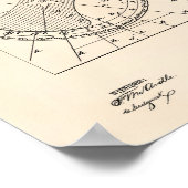 Star Time Chart 1886 Patent Art Old Peper Poster (Hoek)