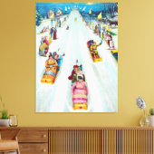 Star Toboggan 1887 Advertisement Canvas Afdruk (Insitu (Woonkamer))