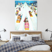Star Toboggan 1887 Advertisement Canvas Afdruk (Insitu (Slaapkamer))