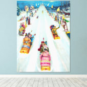 Star Toboggan 1887 Advertisement Canvas Afdruk (Insitu (Houten vloer))