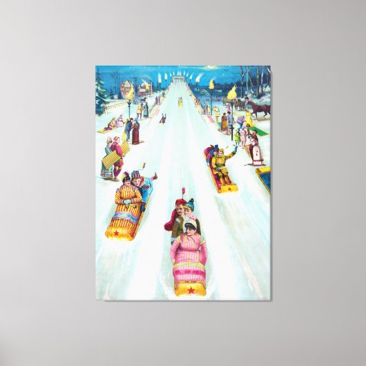 Star Toboggan 1887 Advertisement Canvas Afdruk (Voorkant)