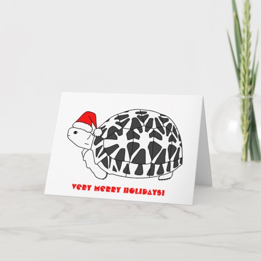 Star Tortoise Christmas Kaart (elf pet) (Voorkant)