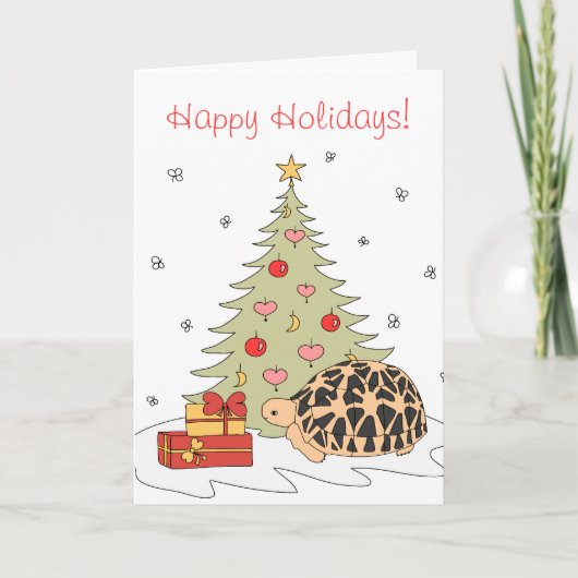 Star Tortoise Christmas Kaart (kerstboom) (Voorkant)