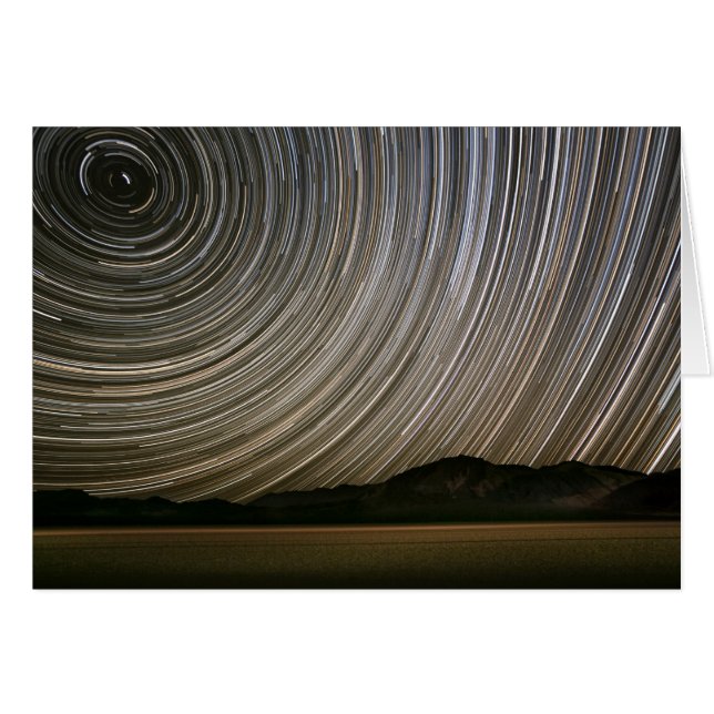 Star Trail bij nacht | Californië, Death Valley (Voorkant Horizontaal)