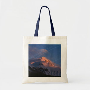 Star Trail Everest Tibet, China Tote Bag