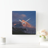 Star Trail | Mount Everest Tibet, China Vierkante Klok (Huis)