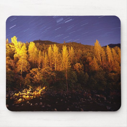 Star Trail Mousepad in Yosemite California Muismat (Voorkant)