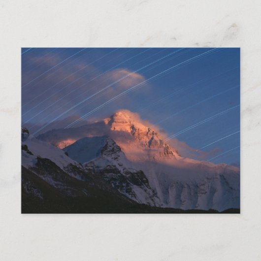 Star Trail | Mt. Everest Tibet, China Briefkaart (Voorkant)