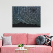Star Trails Around Polaris Ingalls Pass Canvas Afdruk (Insitu (Woonkamer))