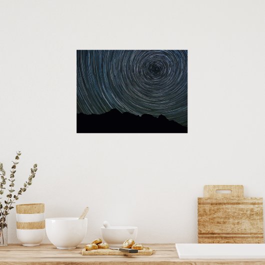 Star Trails Around Polaris Ingalls Pass Poster (Keuken)