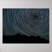 Star Trails Around Polaris Ingalls Pass Poster (Voorkant)