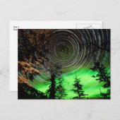 Star Trails en Northern Lights Aurora borealis Briefkaart (Voorkant / Achterkant)