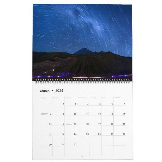 Star Trails Kalender (Mar 2026)