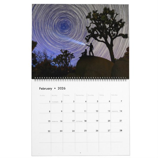 Star Trails Kalender (Feb 2026)