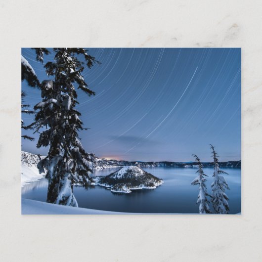 Star Trails | Nationaal park Crater Lake Briefkaart (Voorkant)