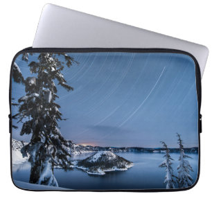 Star Trails Nationaal park Crater Lake Laptop Sleeve