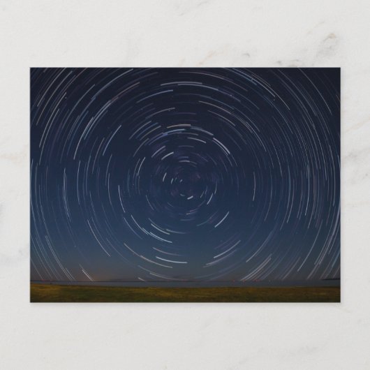 Star Trails Over Lake Huron in St Ignace, MI Briefkaart (Voorkant)