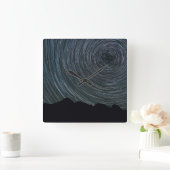 Star Trails rond Polaris | Ingalls Pass Vierkante Klok (Huis)
