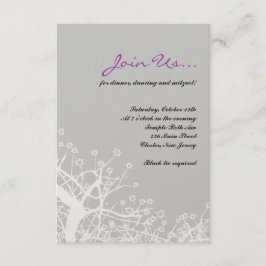 STAR TREE Bar Bat Mitzvah Party Reception Card Kaart