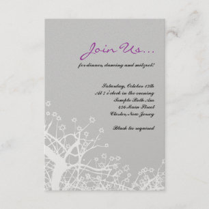 STAR TREE Bar Bat Mitzvah Party Reception Card Kaart