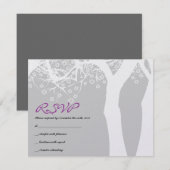 STAR TREE Bar Bat Mitzvah Uitnodigingskaart RSVP Kaartje (Voorkant / Achterkant)