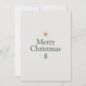 Star & Tree Minimalist Christmas Card Feestdagenkaart (Voorkant)