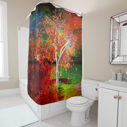 Star Tree Shower Curtain Douchegordijn (In situ)