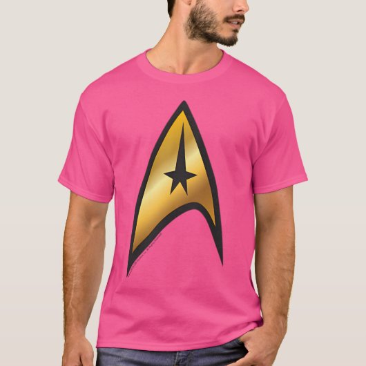 Star Trek: De originele Gold Command Pocket T-shirt (Voorkant)