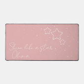 Star Trio in Roze & Wit met boodschap en naam Bureaumat (Voorkant)