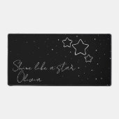 Star Trio in zwart-wit met boodschap en naam Bureaumat (Voorkant)