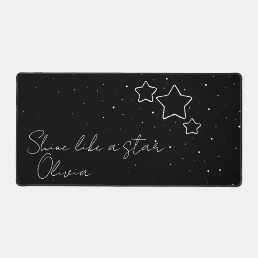Star Trio in zwart-wit met boodschap en naam Bureaumat (Voorkant)