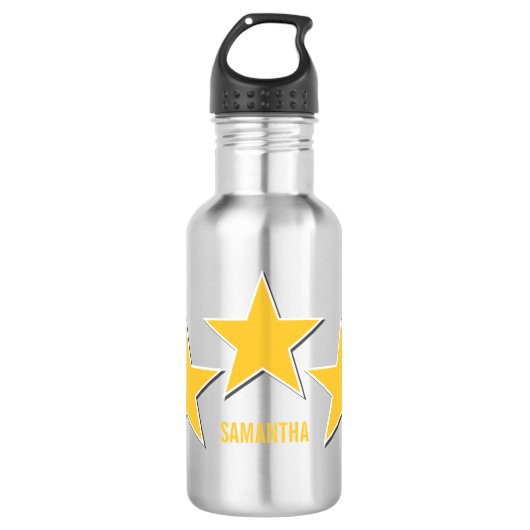 Star Trio Liberty Bottle, geel Waterfles (Voorkant)
