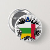 Star uit de Centraal-Afrikaanse Republiek Ronde Button 5,7 Cm (Voorkant /achterkant)