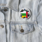 Star uit de Centraal-Afrikaanse Republiek Ronde Button 5,7 Cm (In situ)