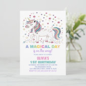 Star Unicorn Birthday Kaart (Staand voorkant)