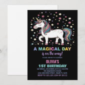 Star Unicorn Birthday Kaart (Voorkant / Achterkant)