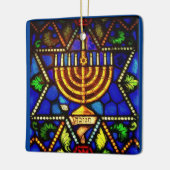 STAR VAN DAVID EN MENORAH HOLIDAY ORNAMENT (Links)