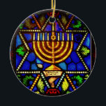STAR VAN DAVID EN MENORAH KERAMISCH ORNAMENT<br><div class="desc">FOTO</div>