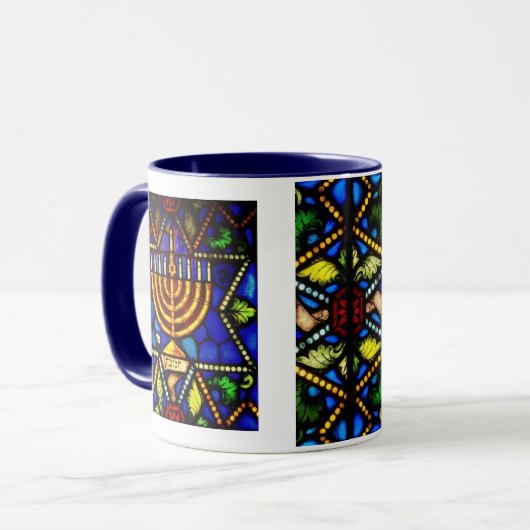 STAR VAN DAVID EN MENORAH MOK (Voorkant links)